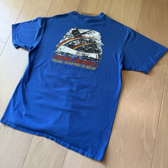 Vintage USS Arizona BB39 Shirt XL Blue 80s Pearl Harbor Memorial Military - Picture 8 of 8